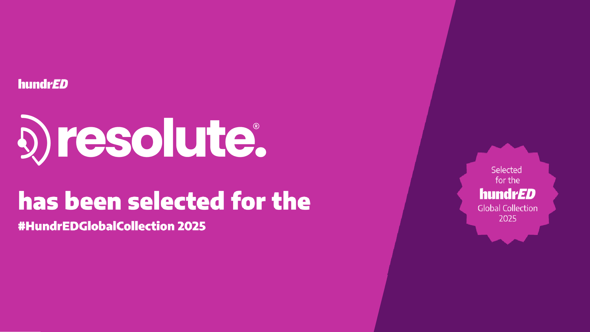 Resolute Education unveiled in the HundrED Global Collection 2025: A Milestone in Educational Innovation